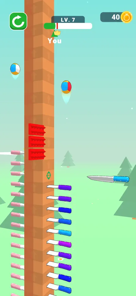 Ball Up: Knife Racing ✨ screenshot 1