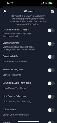 IGFormat Instagram Tweak