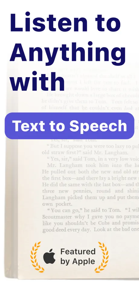 Text to Speech – Reading Aloud screenshot 1