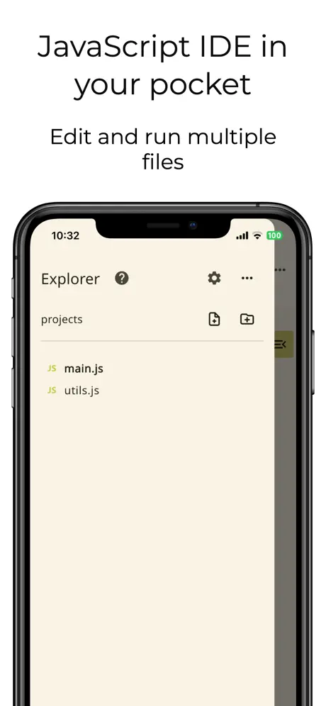 Offline JavaScript and TypeScript IDE for iOS | BuildStore