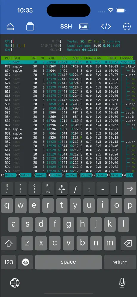 WebSSH screenshot 1