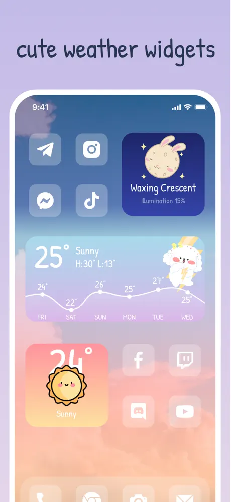 CuteWeather: weather widget screenshot 1