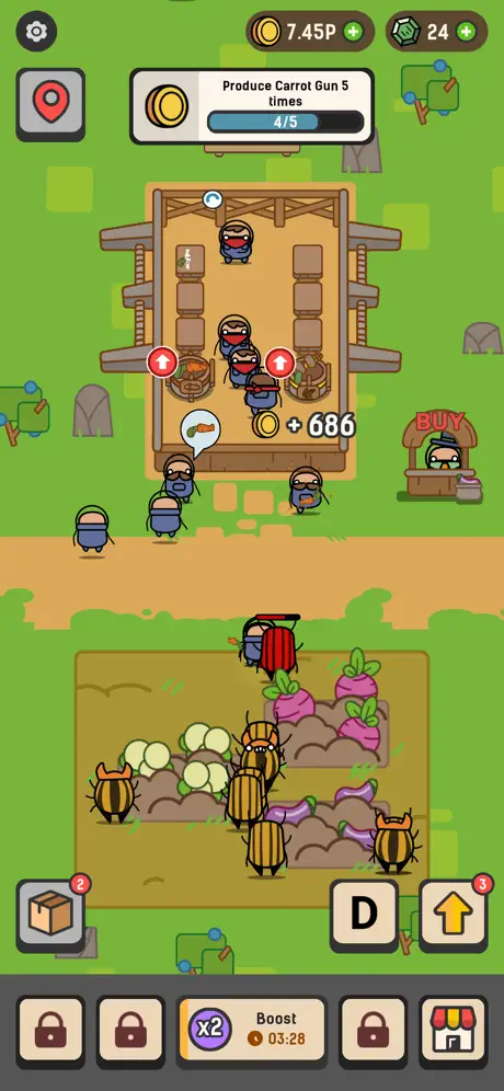 Farming Warriors: Idle TD screenshot 3