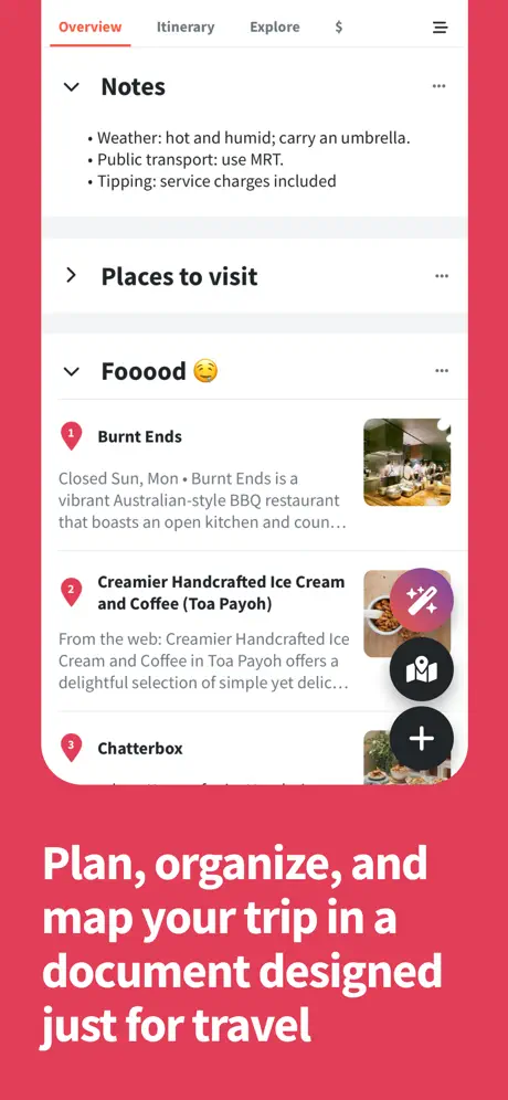 Wanderlog screenshot 2