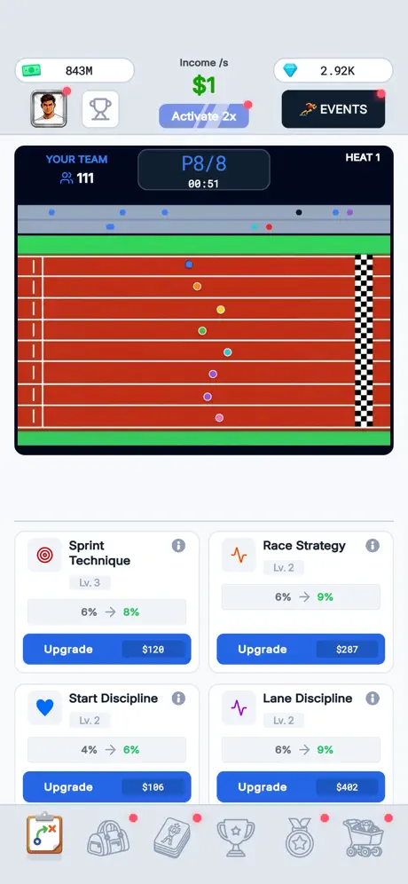 Track Star - Team Managar Idle ✨ screenshot 1