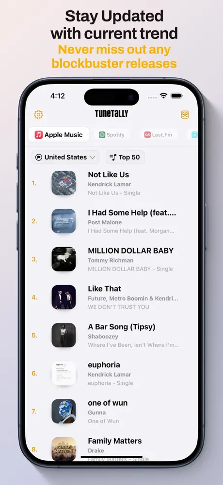 TuneTally screenshot 2