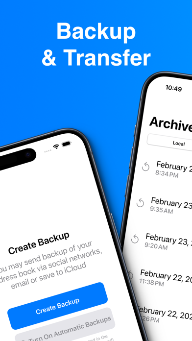 Contacts Transfer & Backup Pro screenshot 1