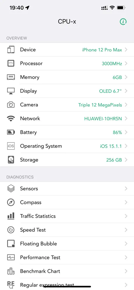CPU-x Dasher z Battery life screenshot 1
