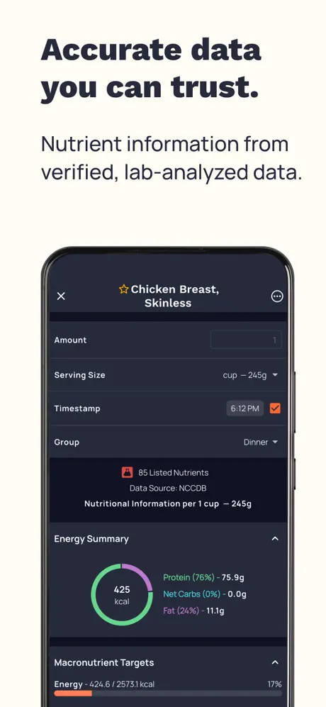 Cronometer screenshot 4