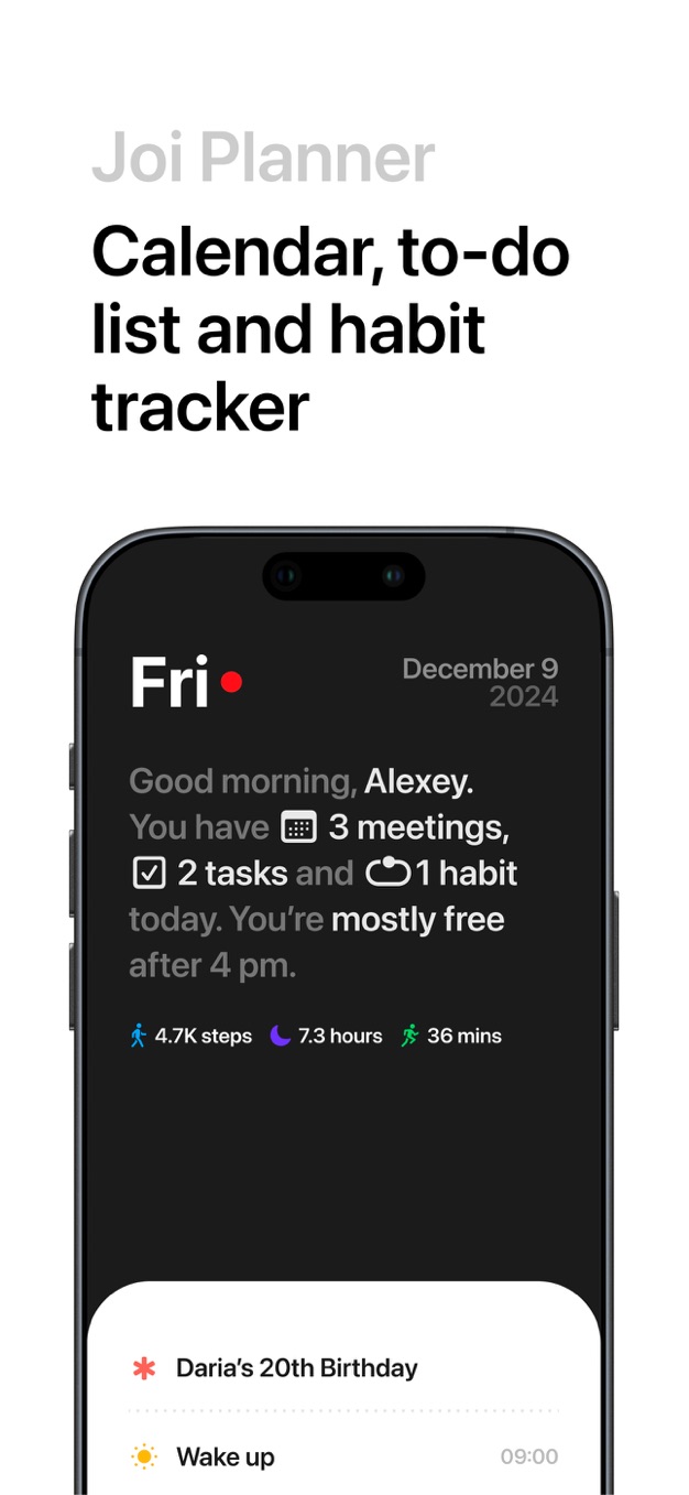 Joi Planner screenshot 1