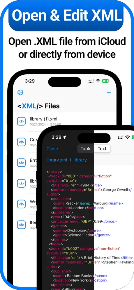XML screenshot 1
