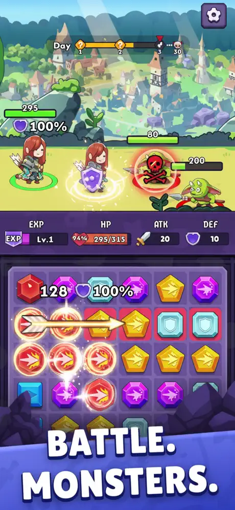 Match Heroes - RPG - iOSGods.com screenshot 1