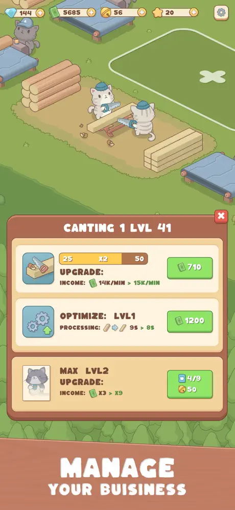 Idle Cat Lumber ✨ screenshot 5