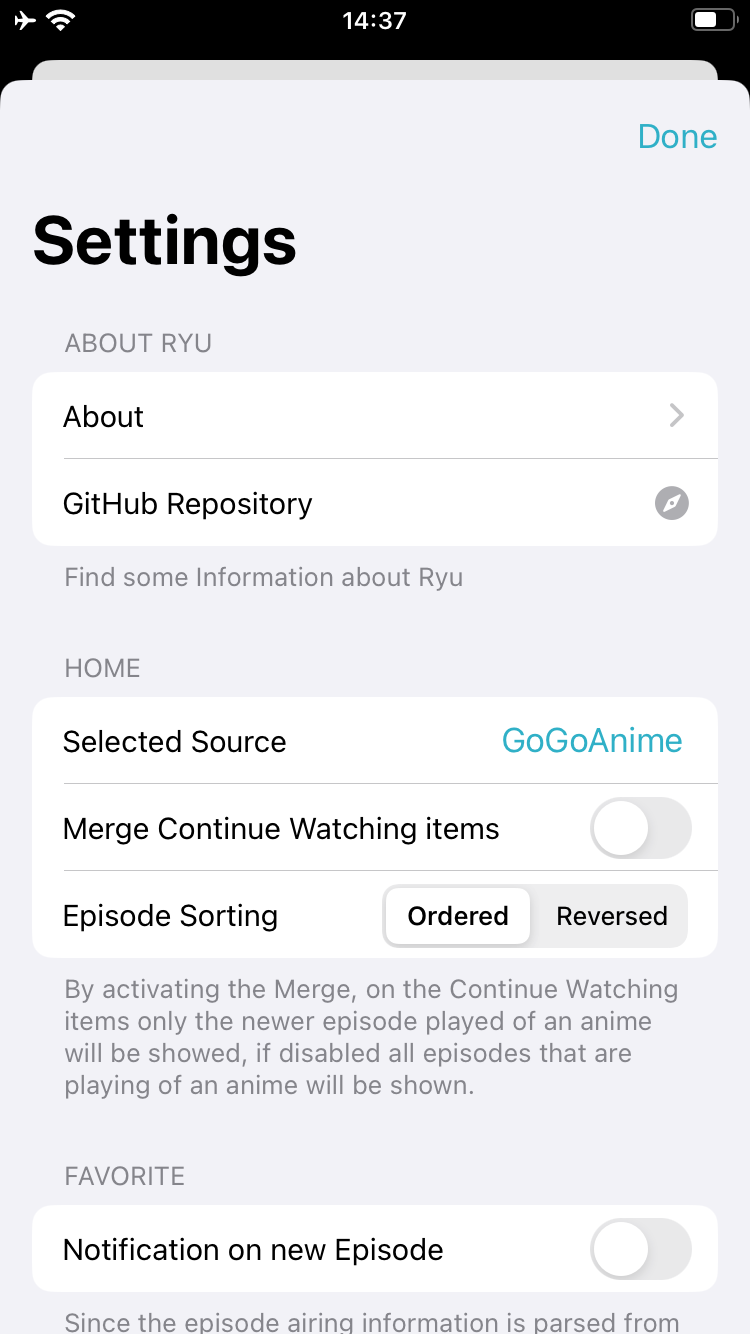 Ryu - Anime App for iOS screenshot 4