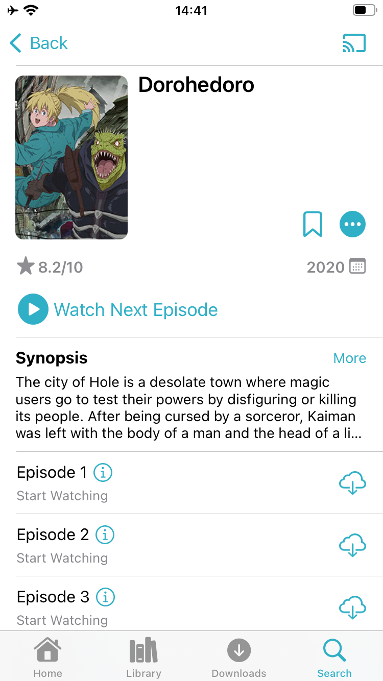 Ryu - Anime App for iOS screenshot 1