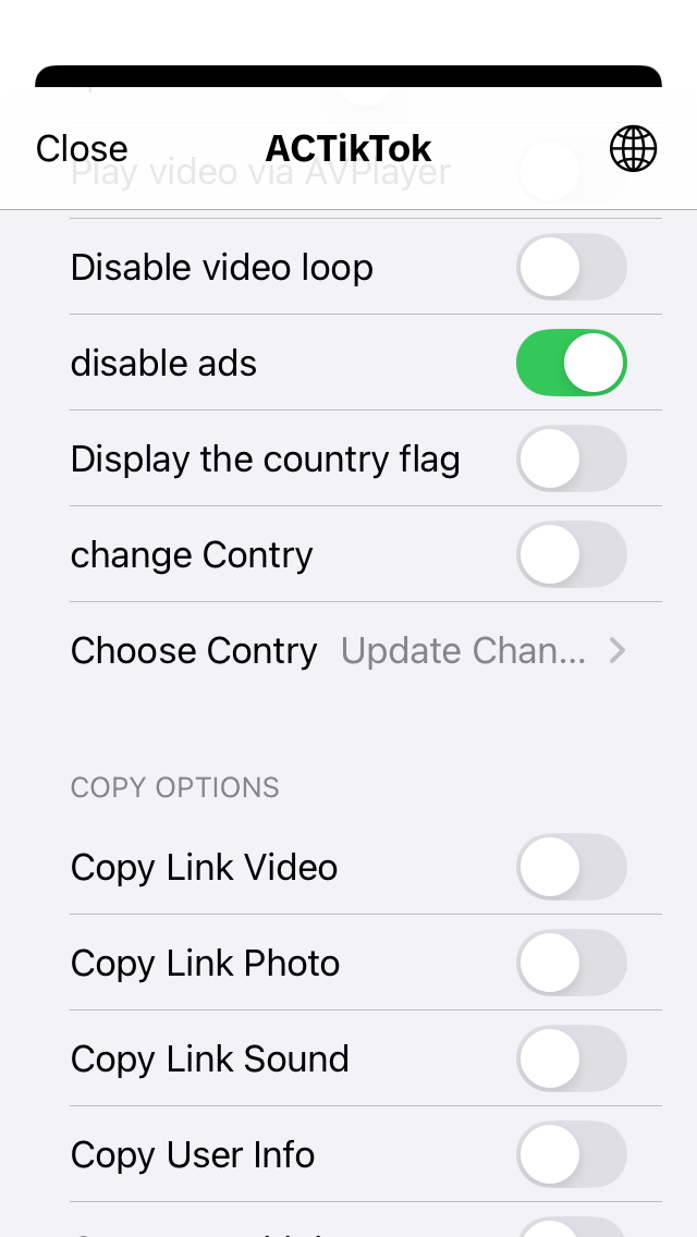 ACTikTok Tweak screenshot 3