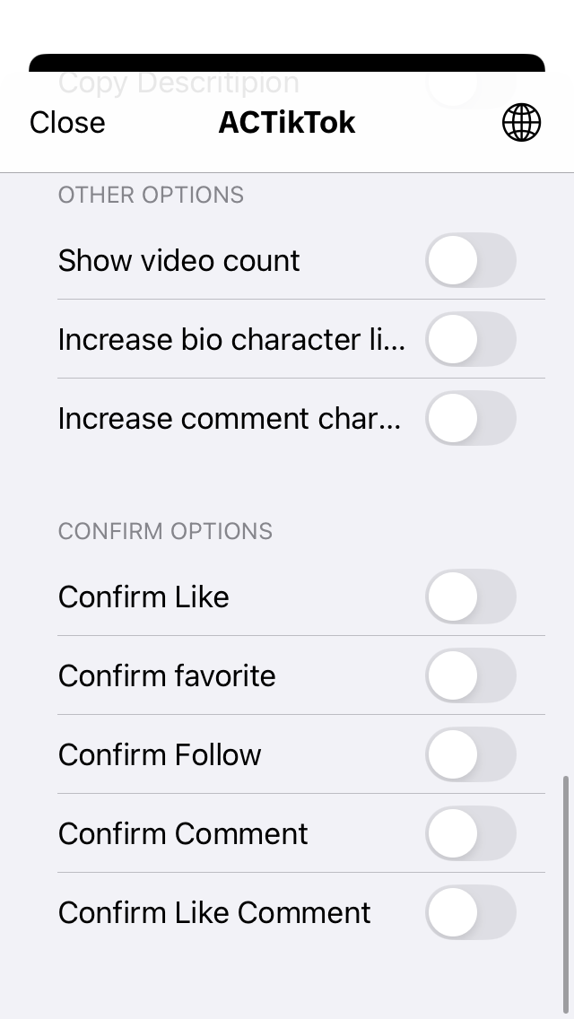 ACTikTok Tweak screenshot 4