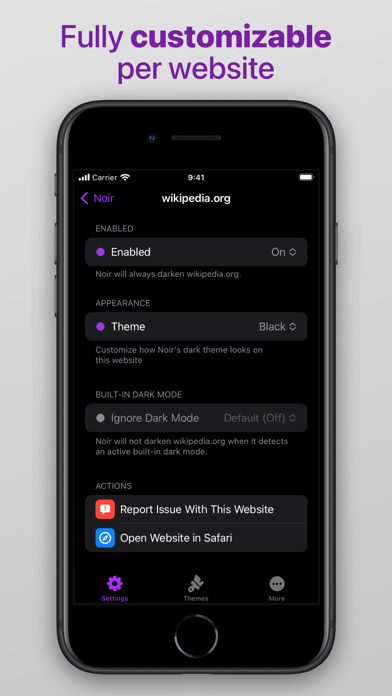 Noir - Safari Dark Mode for iOS screenshot 4