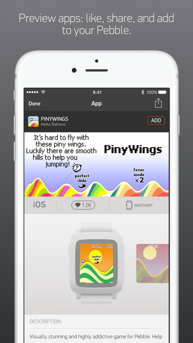 Pebble screenshot 1