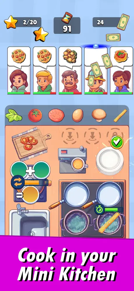 Mini Kitchen Chef - iOSGods.com screenshot 1