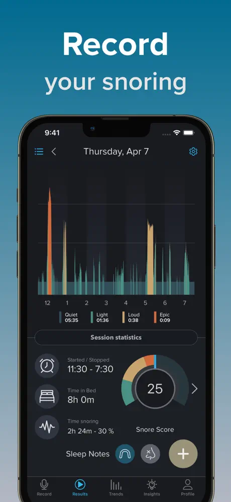 SnoreLab screenshot 1