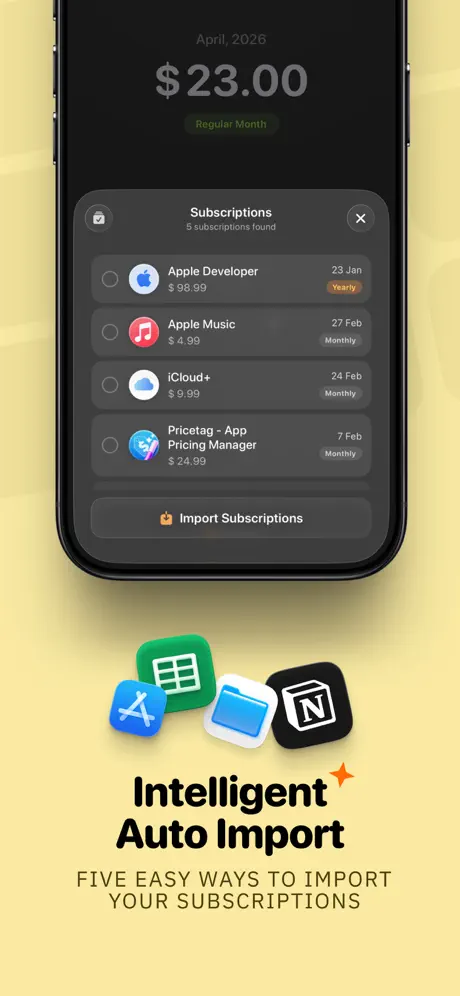 Subscriptions screenshot 5