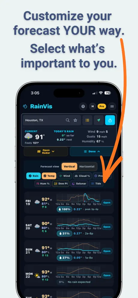 RainVis screenshot 1