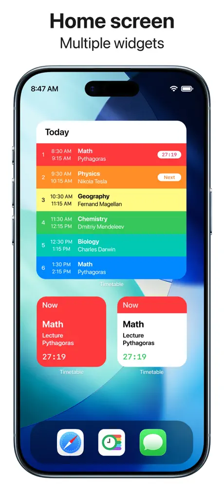 Timetable screenshot 1