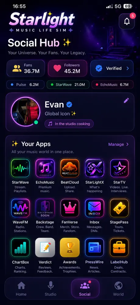 Starlight Music Sim ✨ screenshot 2