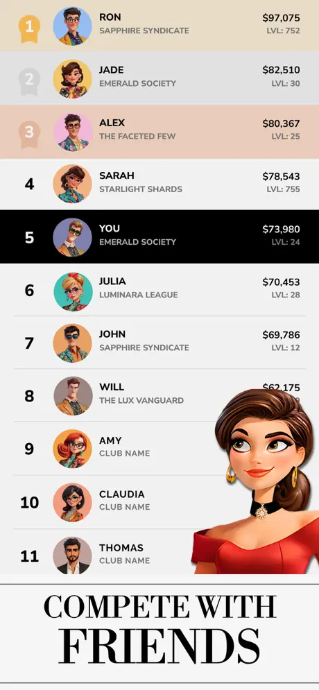 GFAL Diamond Dreams Match - iOSGods.com screenshot 5