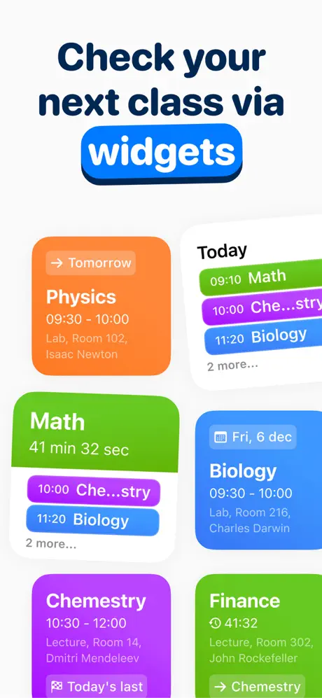 Timetable screenshot 2