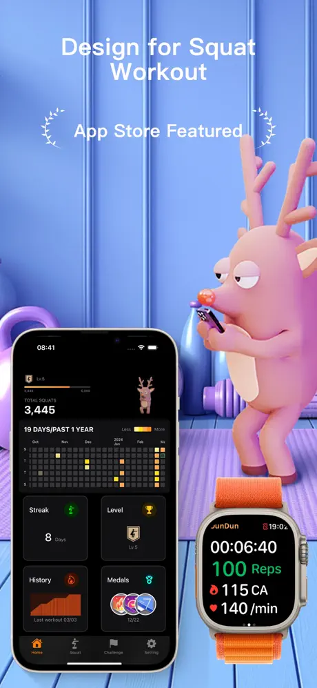 DunDun - Squat Counter screenshot 1