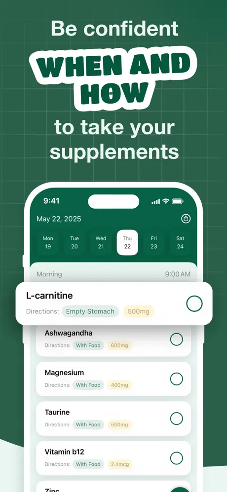 Supplements screenshot 2