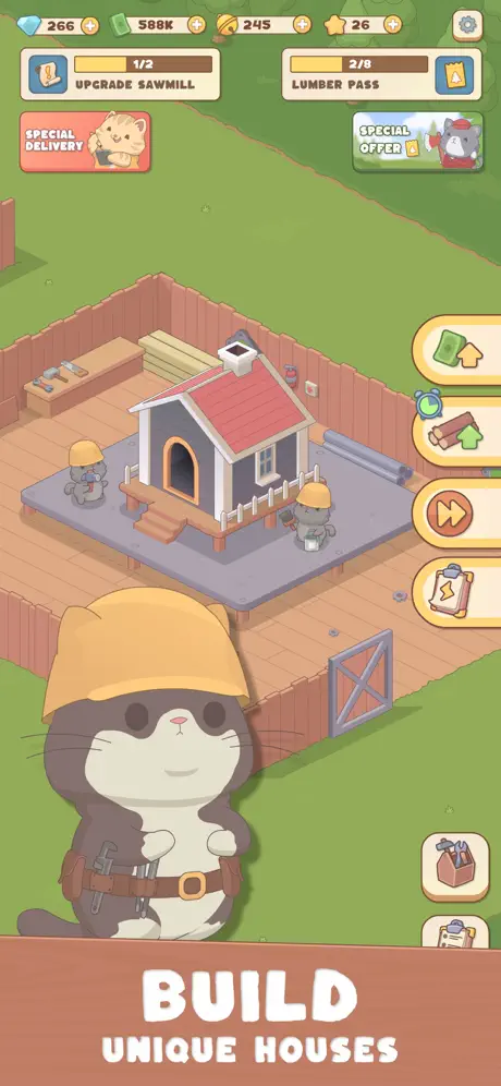 Idle Cat Lumber ✨ screenshot 3