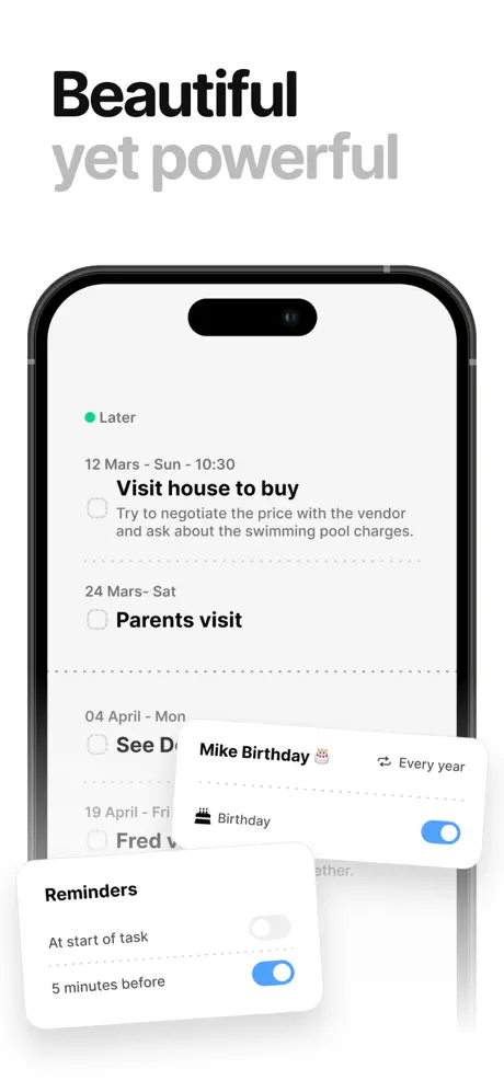Yukee: Minimalist to do app screenshot 2
