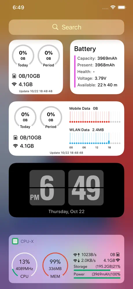 CPU-x Dasher z Battery life screenshot 2