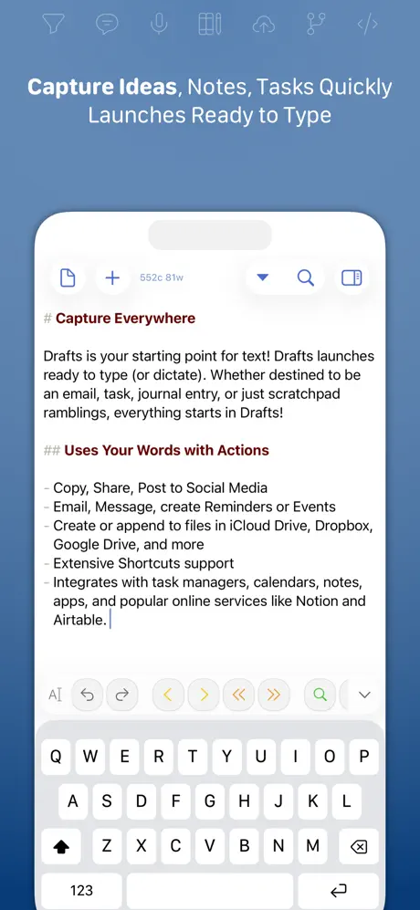 Drafts screenshot 1