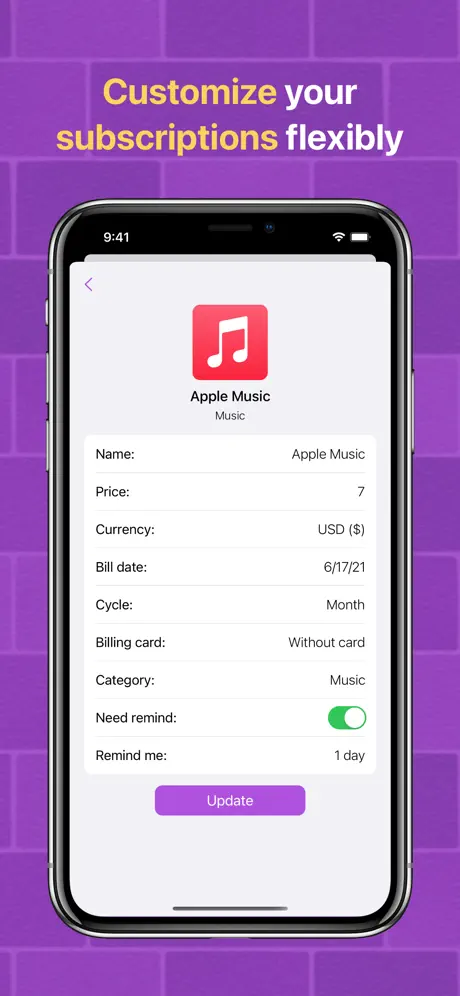 Suber - regular expenses screenshot 2