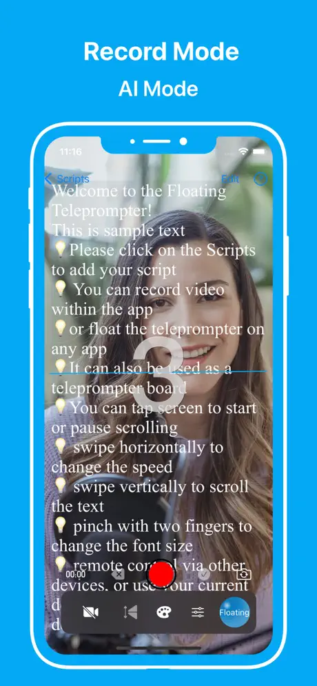 Teleprompter screenshot 2